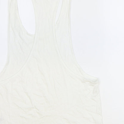 Womens UK Size M ASOS White Basic Tank