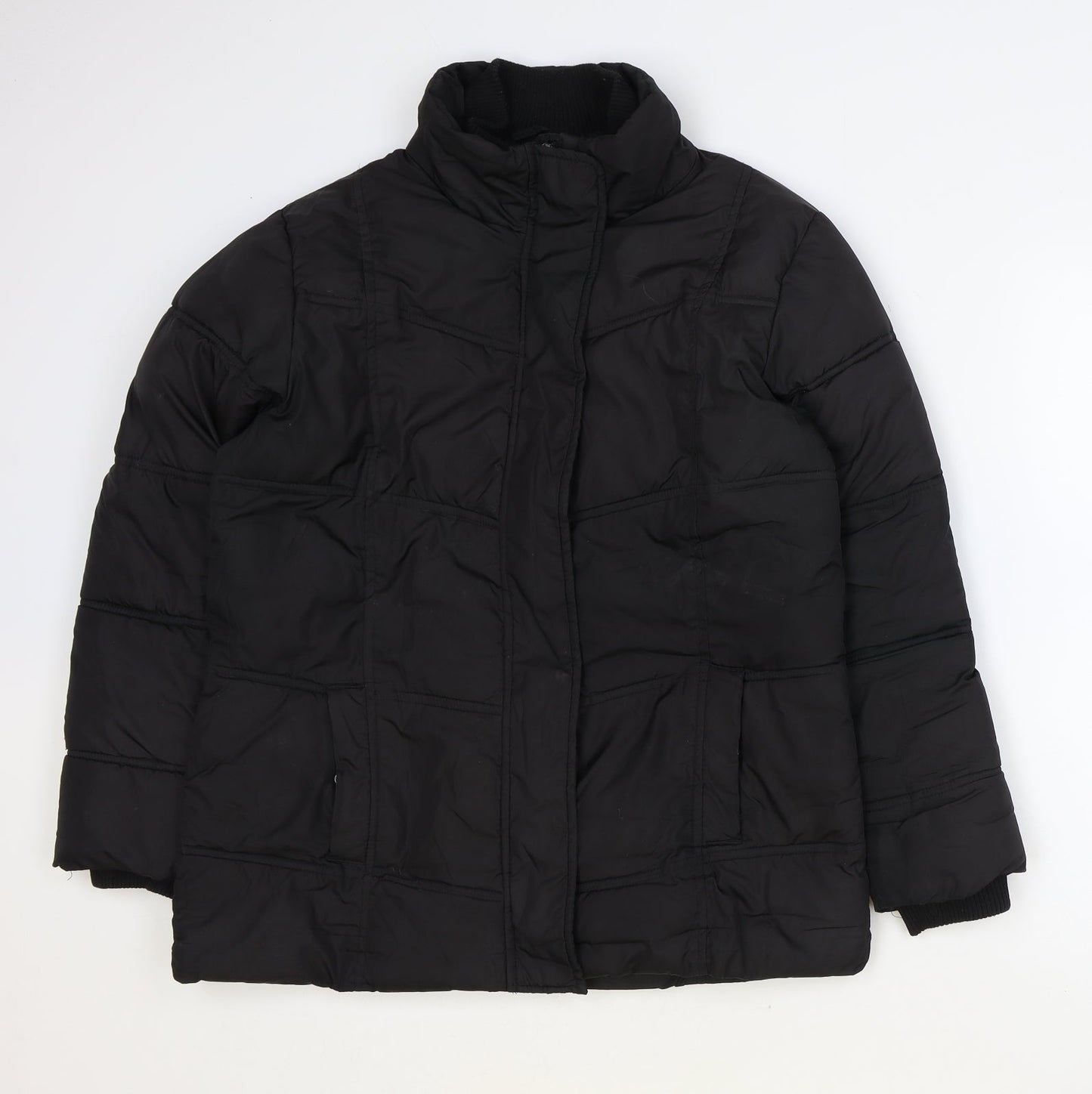 Avenue Womens Black Jacket Size S Zip