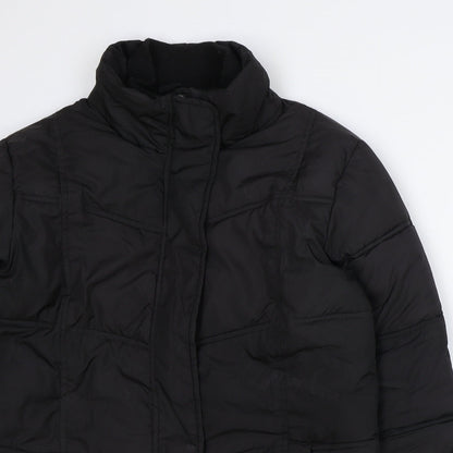 Avenue Womens Black Jacket Size S Zip