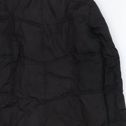 Avenue Womens Black Jacket Size S Zip