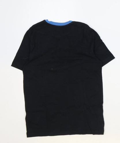 Amazon Boys Black 100% Cotton Basic T-Shirt Size M Round Neck Pullover - Dinosaur