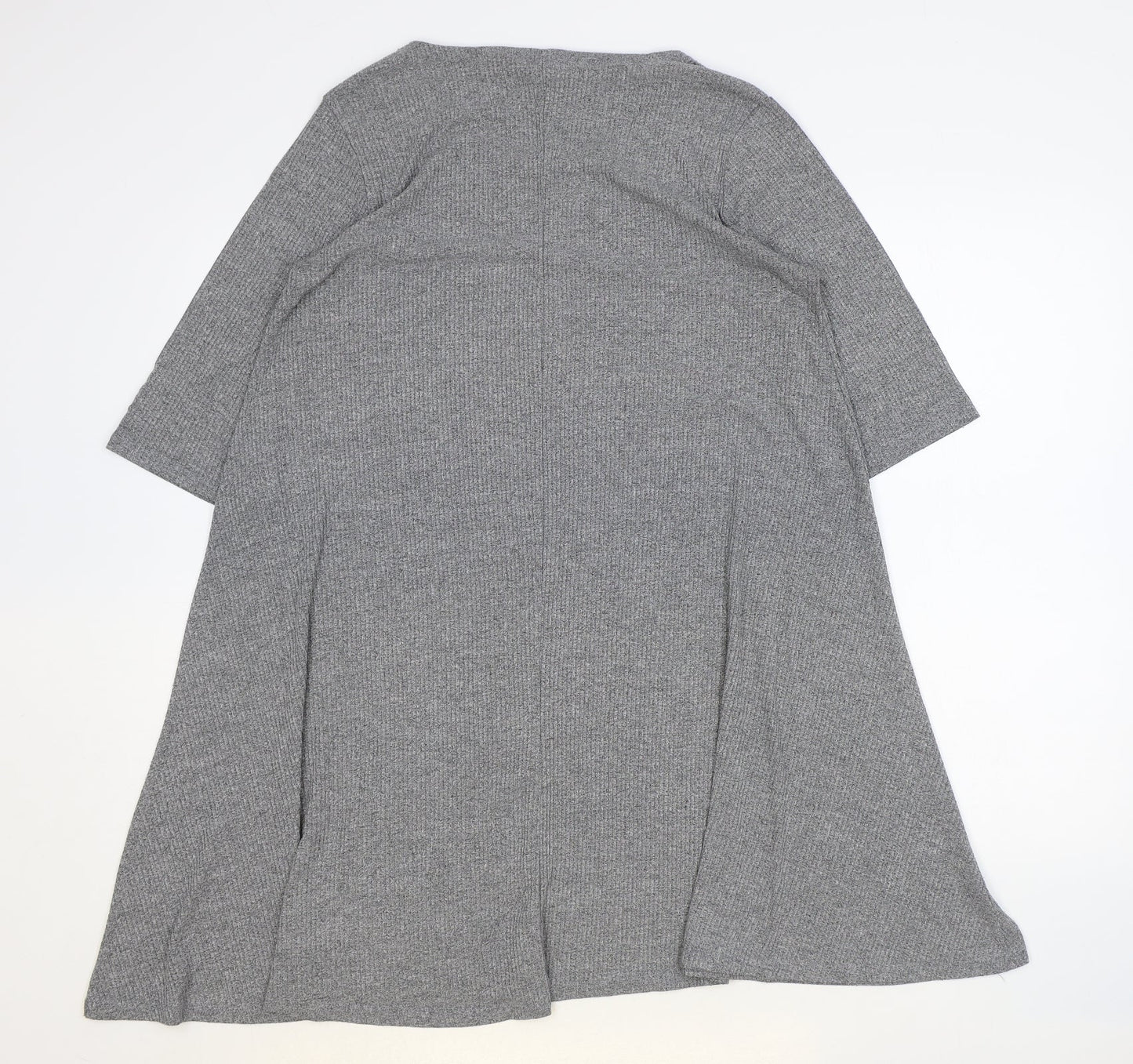 WILDE Womens Grey Polyester Jumper Dress Size L Boat Neck Pullover