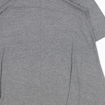 WILDE Womens Grey Polyester Jumper Dress Size L Boat Neck Pullover