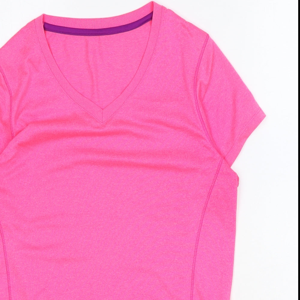 Womens UK Size S Preworn Pink Basic T-Shirt