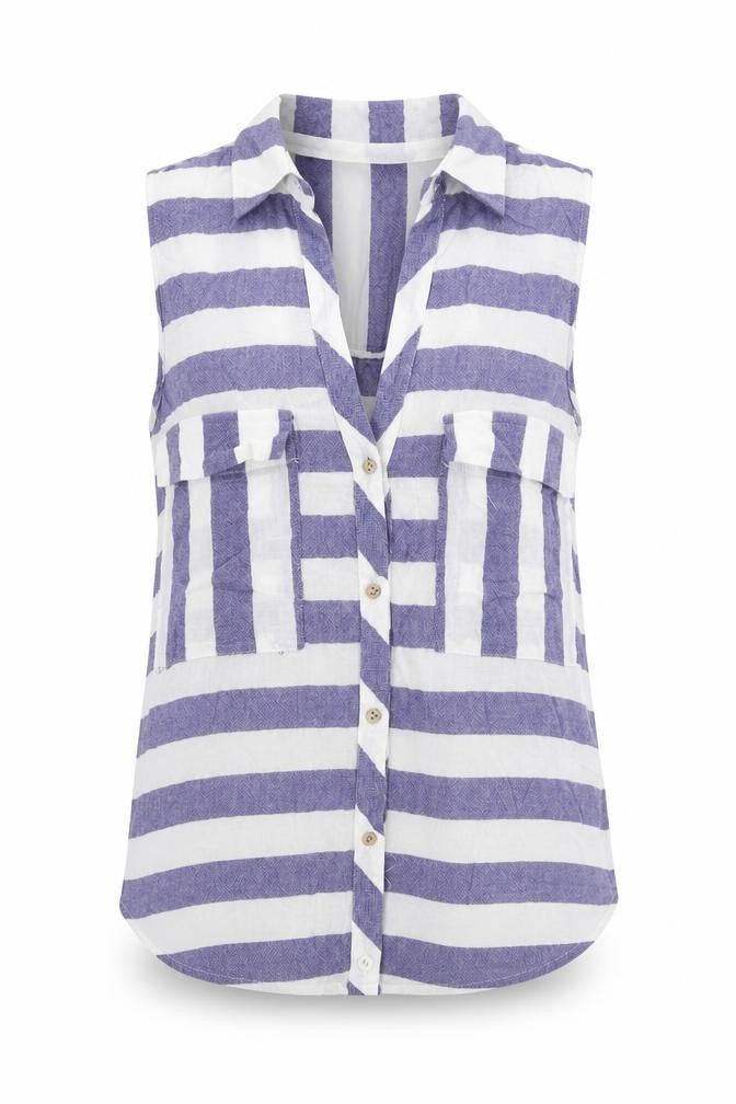 Womens UK Size XS Zara Blue Basic Button-Up