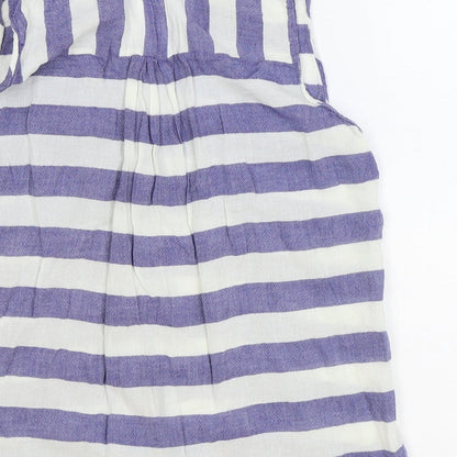 Womens UK Size XS Zara Blue Basic Button-Up