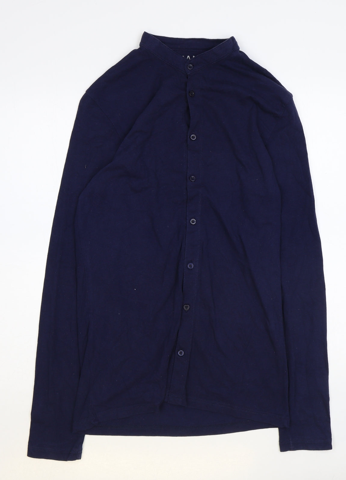 Mens UK Size M Boohoo Blue  Button-Up Long Sleeve Casual Shirt