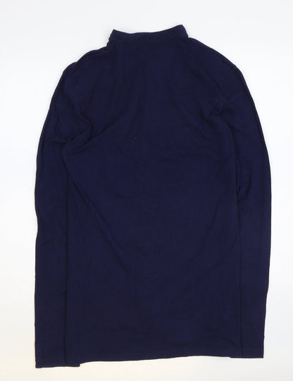 Mens UK Size M Boohoo Blue  Button-Up Long Sleeve Casual Shirt