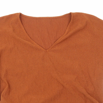 Womens UK Size M Preworn Brown Basic T-Shirt