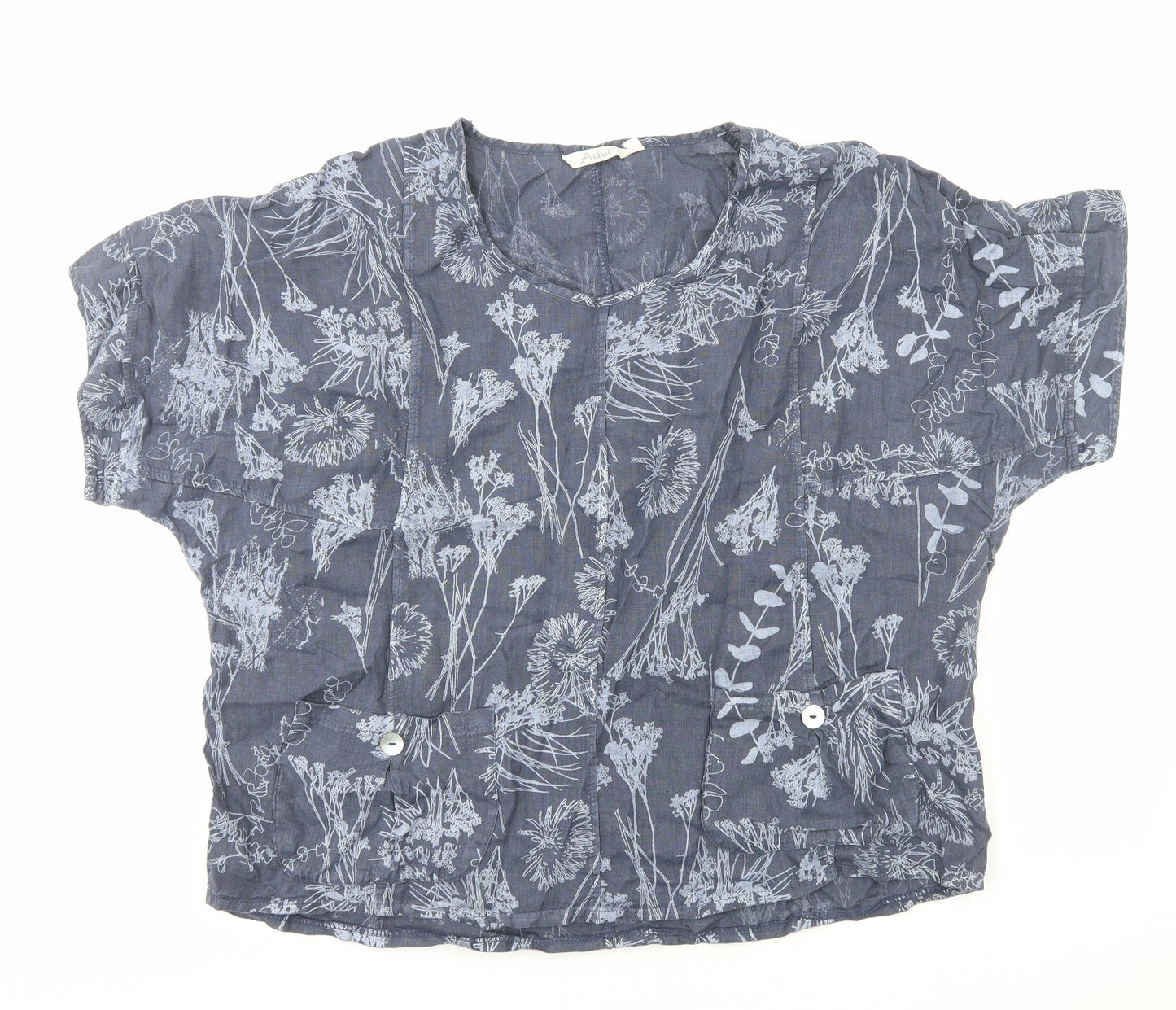 Womens UK Size M Adini Blue Basic T-Shirt