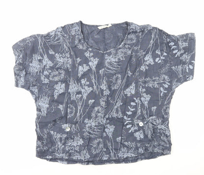 Womens UK Size M Adini Blue Basic T-Shirt