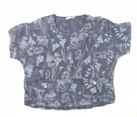 Womens UK Size M Adini Blue Basic T-Shirt