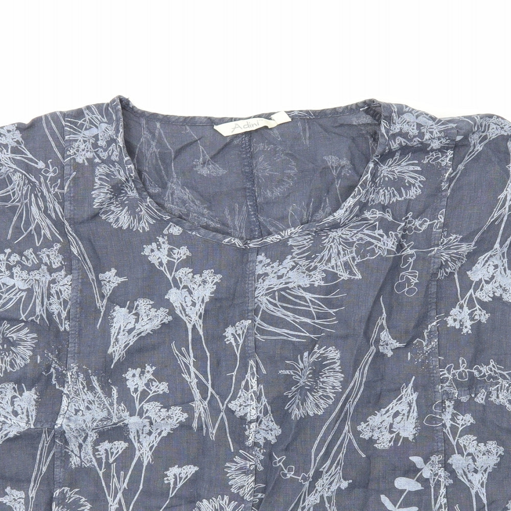 Womens UK Size M Adini Blue Basic T-Shirt