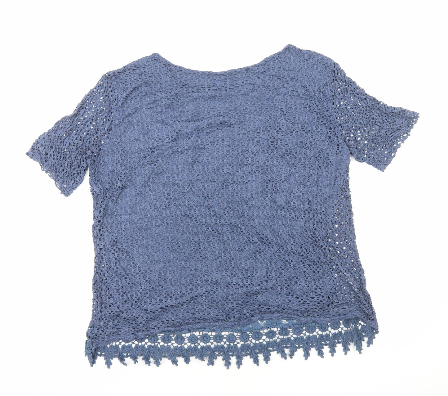 Womens UK Size M Preworn Blue Basic Blouse