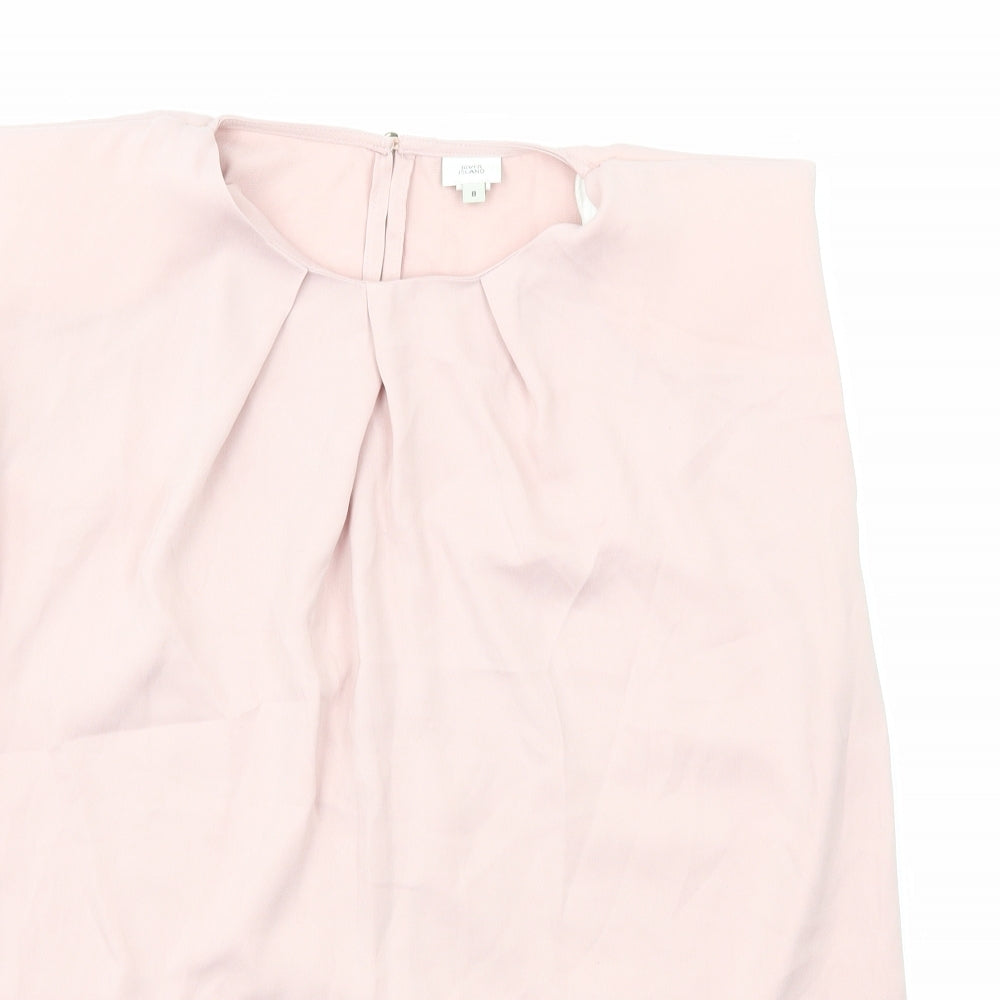 Womens UK Size 8 River Island Pink Basic Blouse