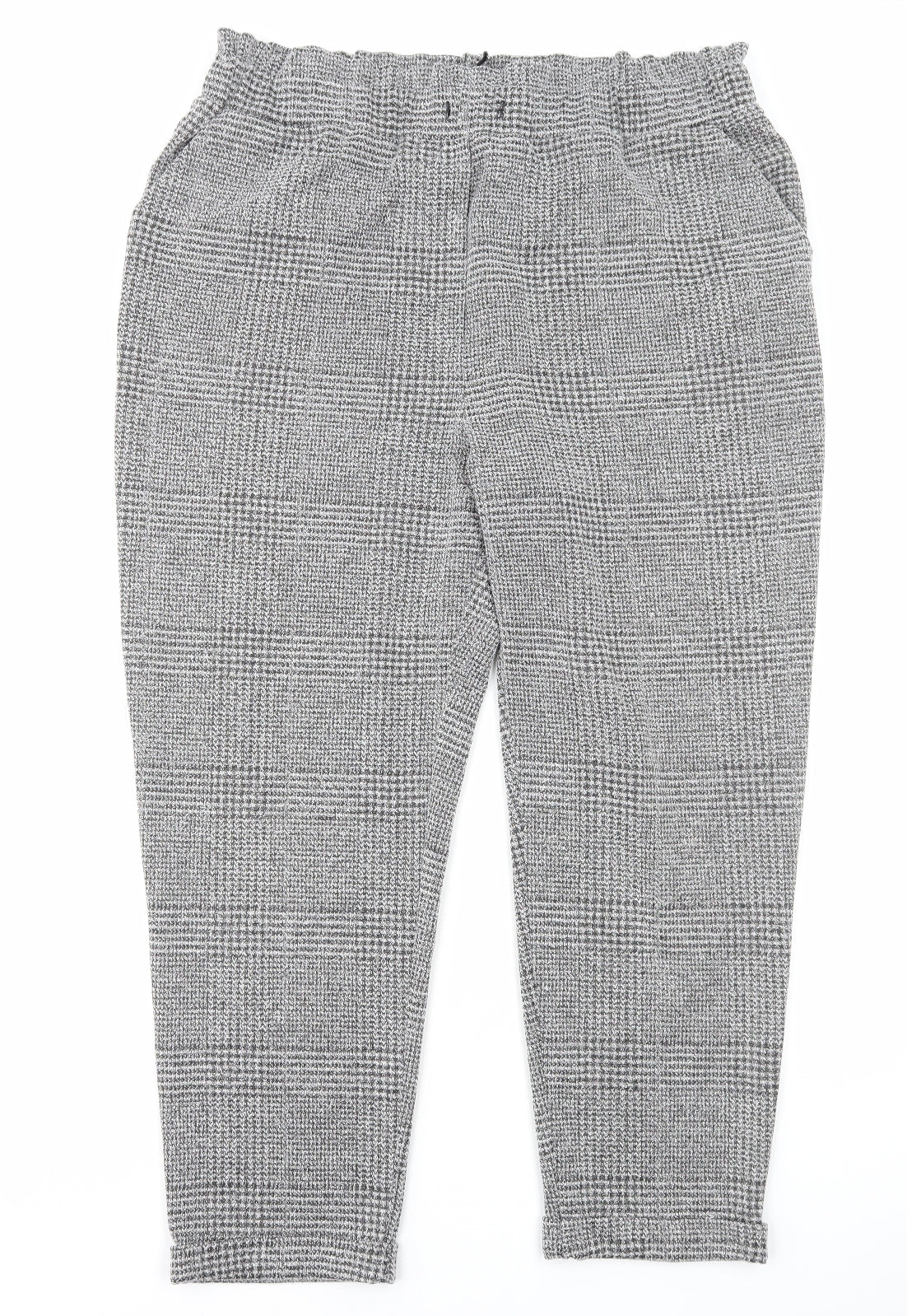 Womens UK Size XL Preworn Regular Fit Dress Pants Grey Trousers