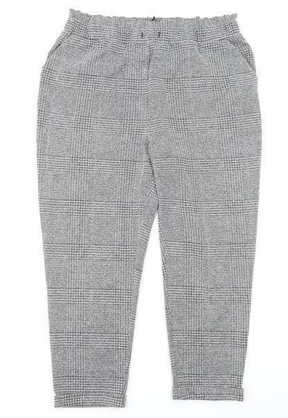Womens UK Size XL Preworn Regular Fit Dress Pants Grey Trousers