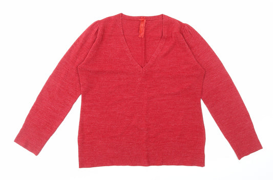 Womens UK Size 18 E-vie Red Pullover Jumper