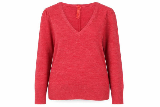 Womens UK Size 18 E-vie Red Pullover Jumper