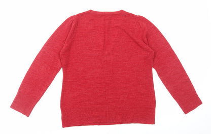 Womens UK Size 18 E-vie Red Pullover Jumper