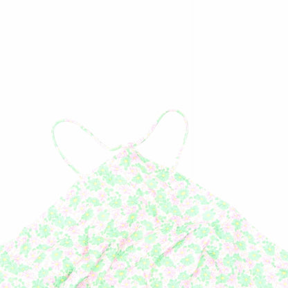Womens UK Size L Zara Green Cropped Tank