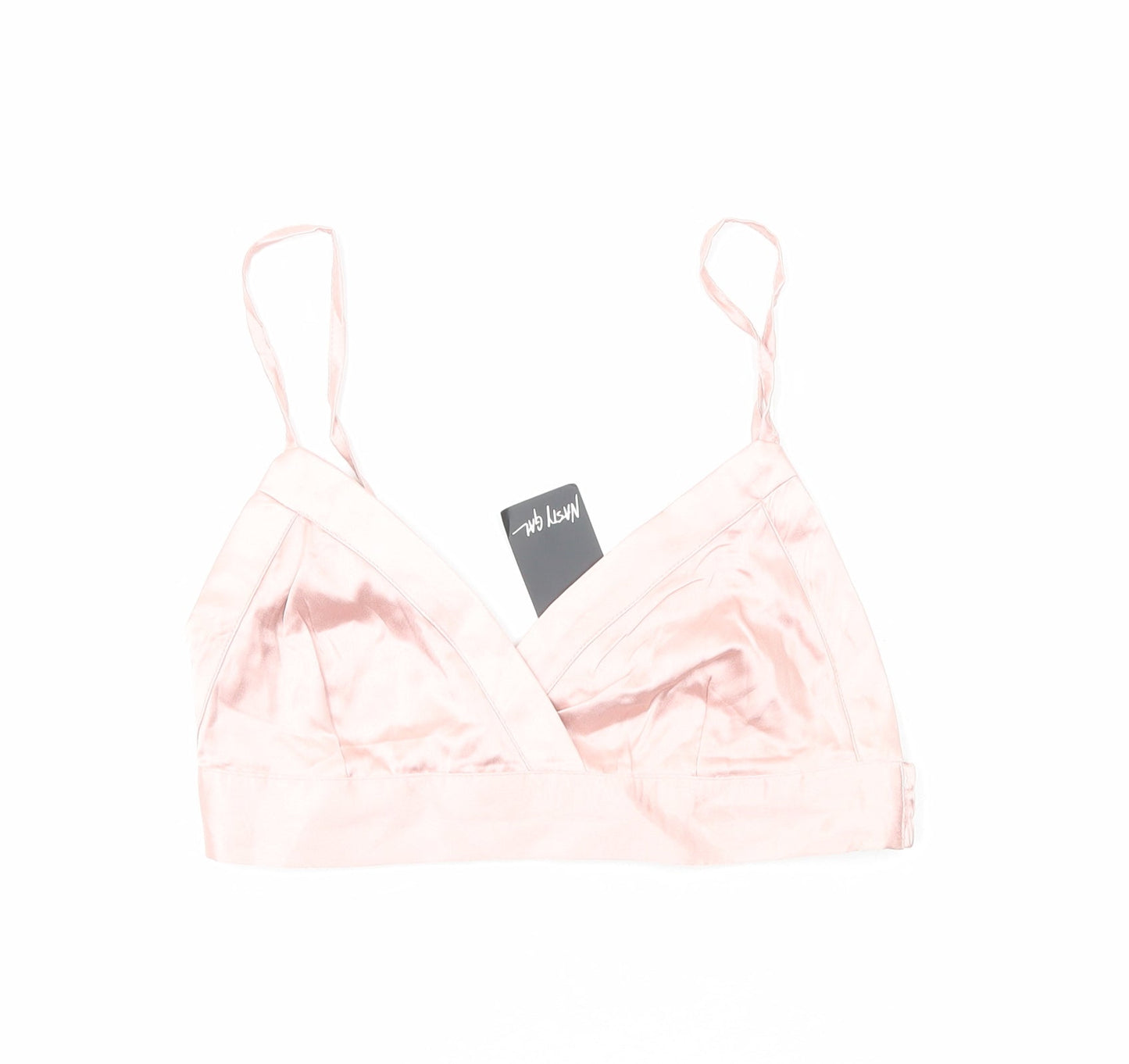 Womens UK Size 8 Nasty Gal Pink Cropped Tank