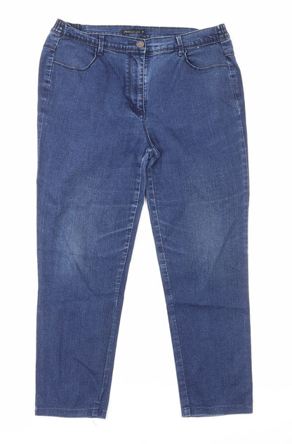 Womens UK Size 14 Preworn Regular Fit Skinny Blue Jeans