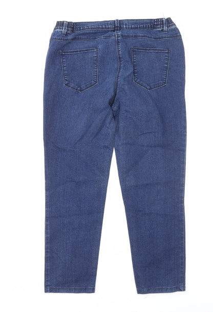 Womens UK Size 14 Preworn Regular Fit Skinny Blue Jeans