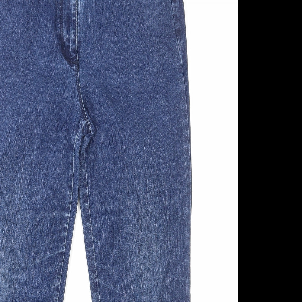 Womens UK Size 14 Preworn Regular Fit Skinny Blue Jeans