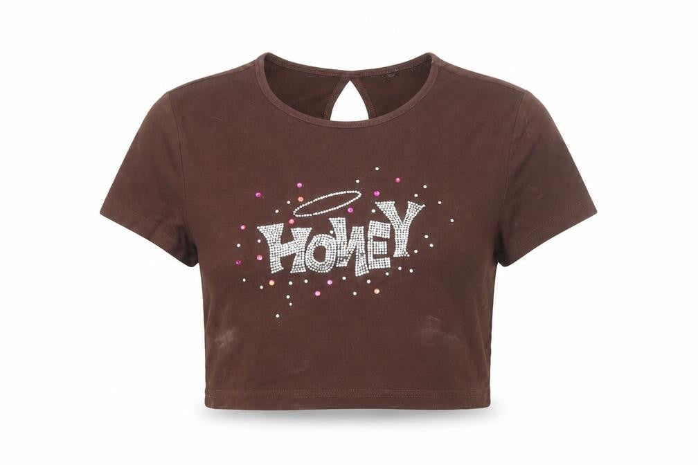 Womens UK Size XS SheIn Brown Basic T-Shirt