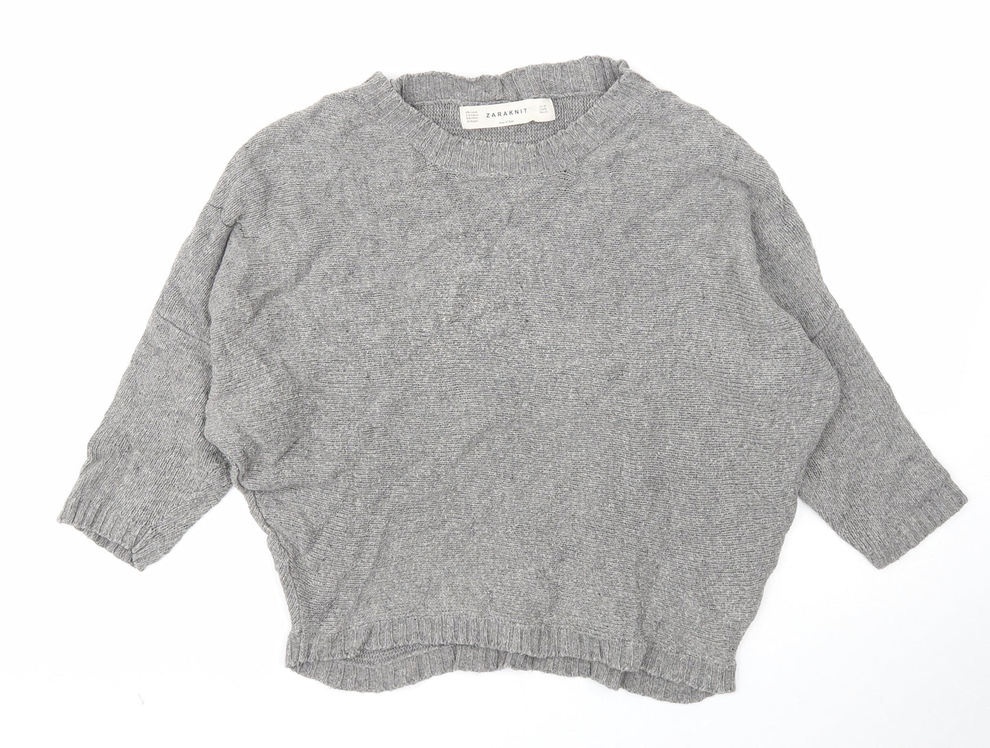 Womens UK Size M Zara Grey Pullover Jumper