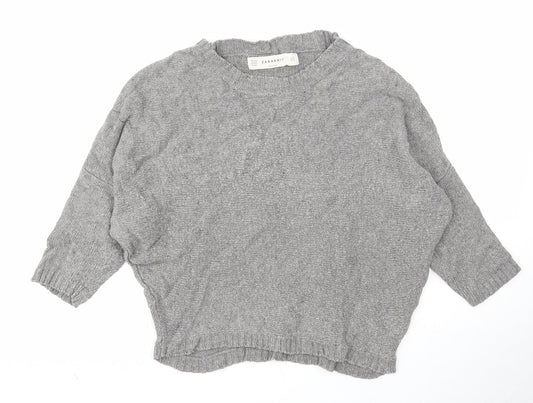 Womens UK Size M Zara Grey Pullover Jumper