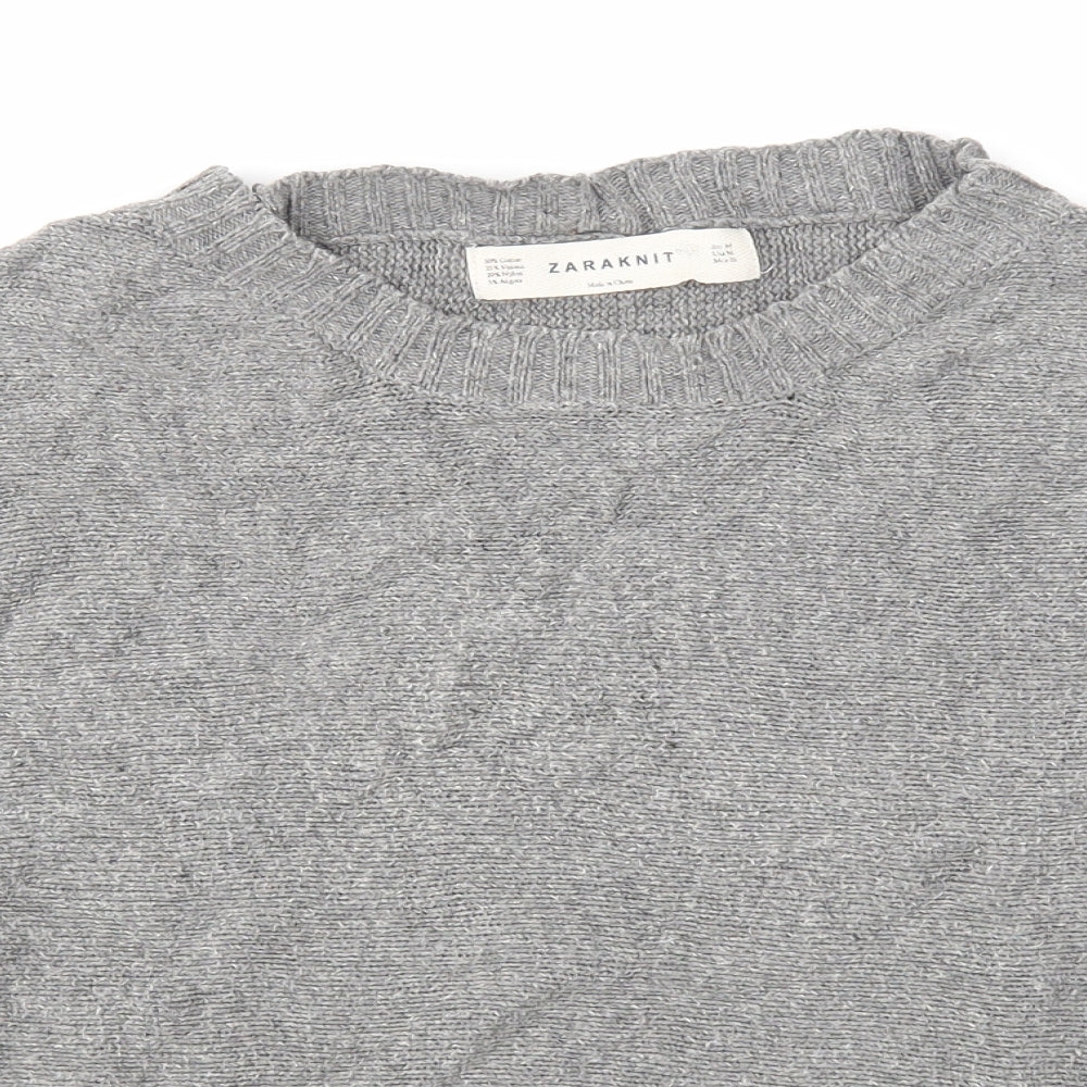 Womens UK Size M Zara Grey Pullover Jumper