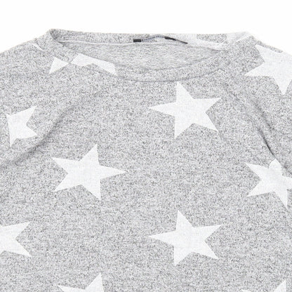 Womens UK Size M Boohoo Grey Pullover Jumper
