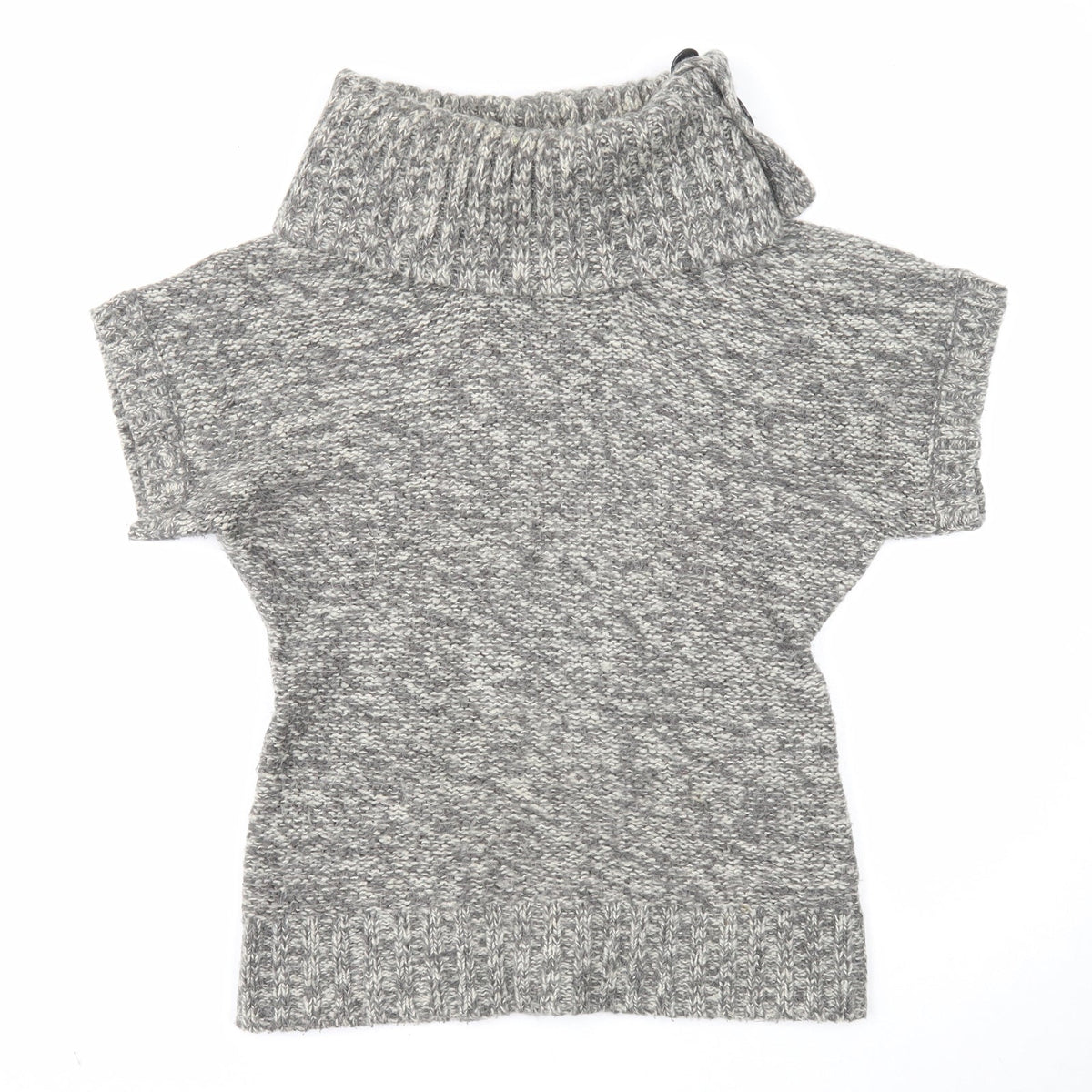 Like love Womens Grey Roll Neck Acrylic Pullover Jumper Size M