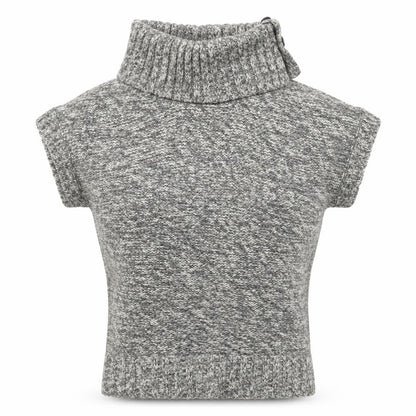 Like love Womens Grey Roll Neck Acrylic Pullover Jumper Size M