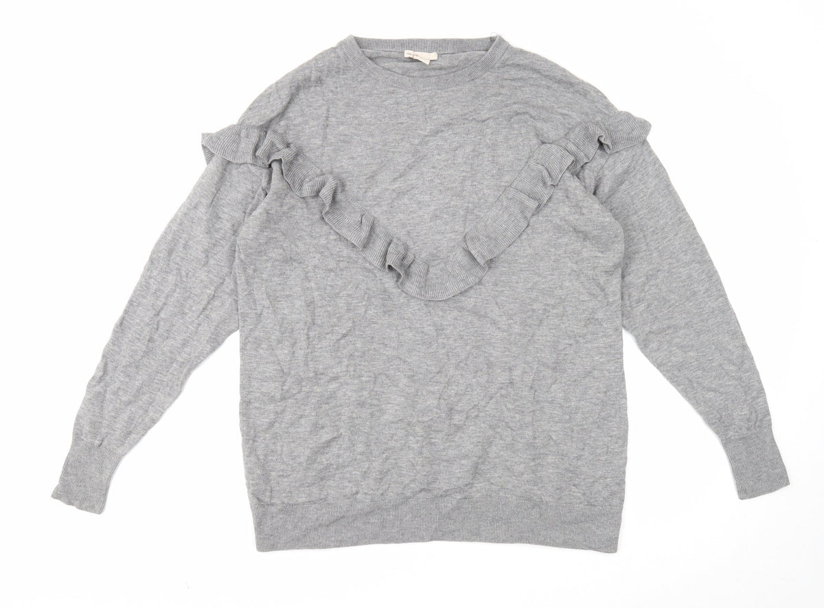 Womens UK Size XS H&M Grey Pullover Jumper