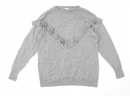 Womens UK Size XS H&M Grey Pullover Jumper