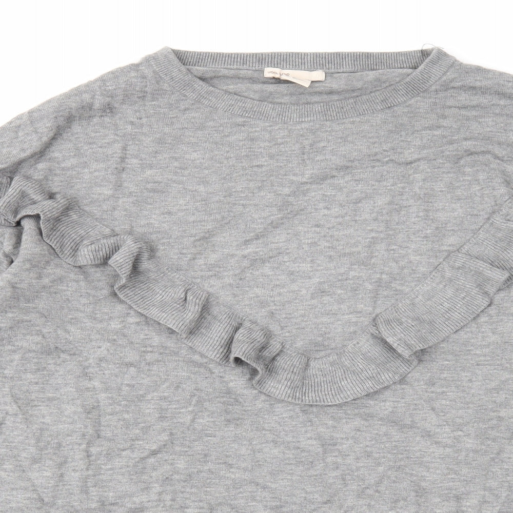 Womens UK Size XS H&M Grey Pullover Jumper