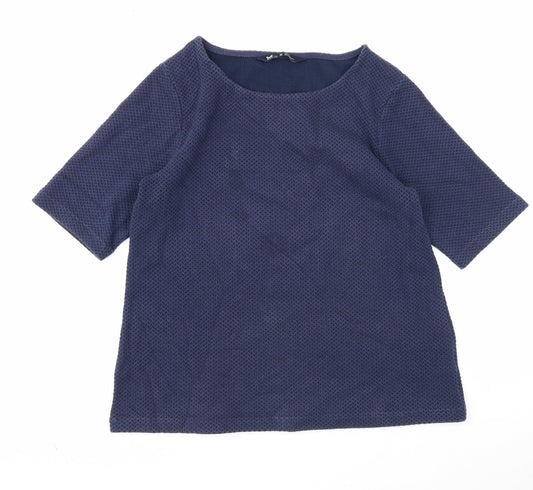 Crew Clothing Womens Blue Round Neck Cotton Pullover Jumper Size 10