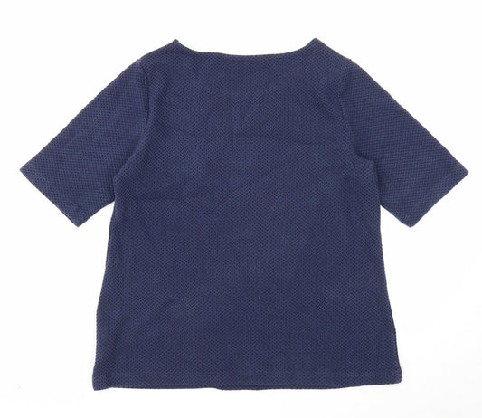 Crew Clothing Womens Blue Round Neck Cotton Pullover Jumper Size 10