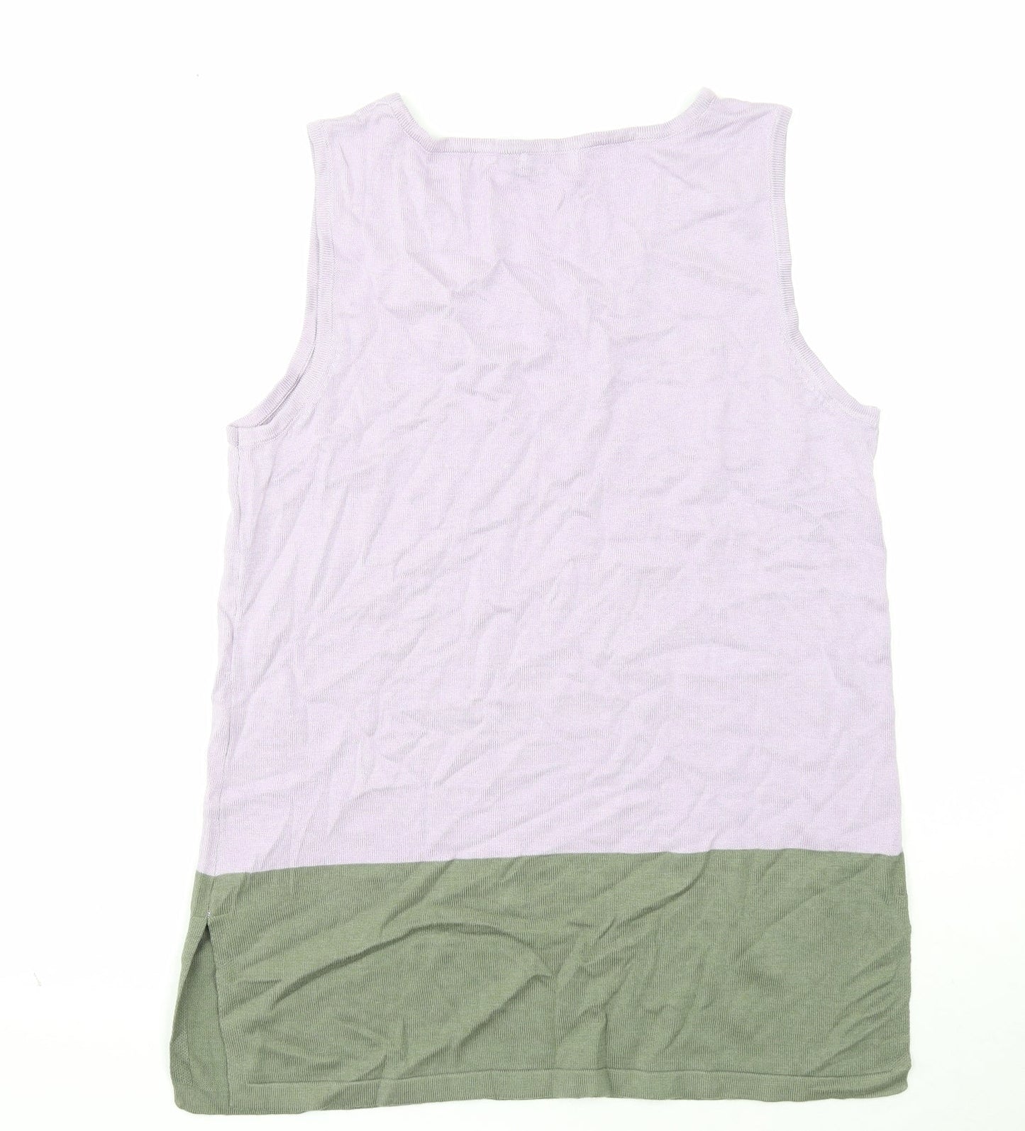 Cotton Traders Womens Multicoloured Viscose Basic Tank Size 14 V-Neck