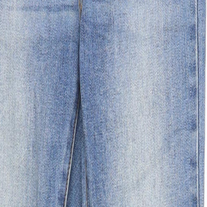Denim & Co. Womens Blue Cotton Skinny Jeans Size 6 Regular Zip