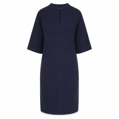 Jager Womens Blue Polyester Pencil Dress Size 6 V-Neck Hook & Eye