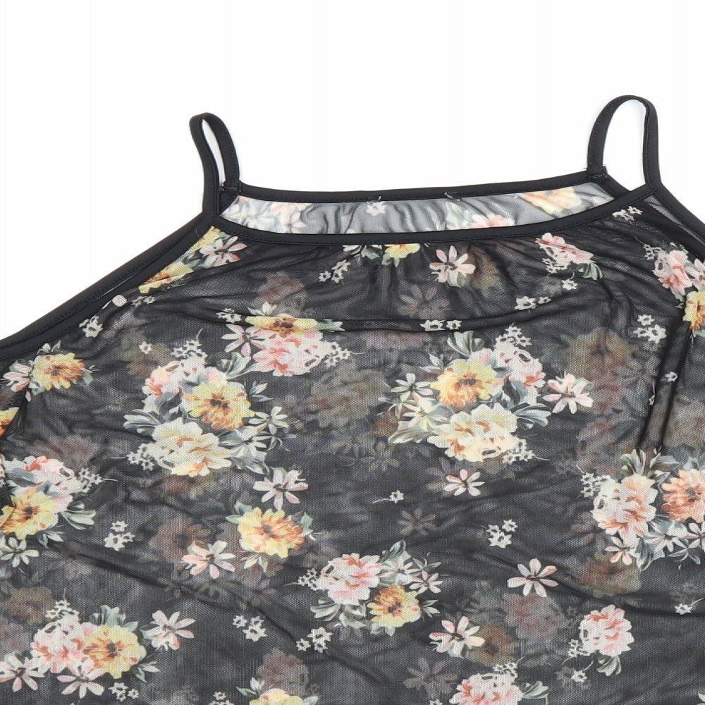 Womens UK Size 10 New Look Black Basic Blouse