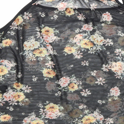 Womens UK Size 10 New Look Black Basic Blouse