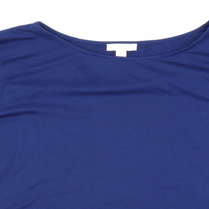 Womens UK Size L Preworn Blue Basic Blouse