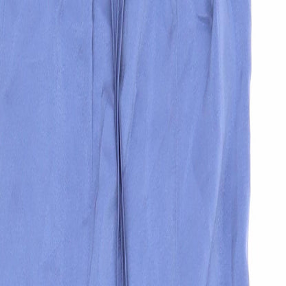 ASOS Womens Blue Polyester Maxi Size 14 V-Neck Drawstring