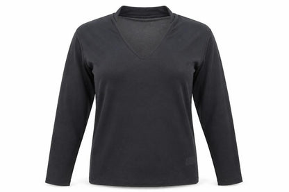 Womens UK Size 12 Papaya Black Basic T-Shirt