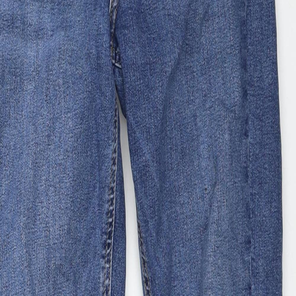 Topshop Womens Blue Cotton Skinny Jeans Size 28 in L32 in Regular Zip